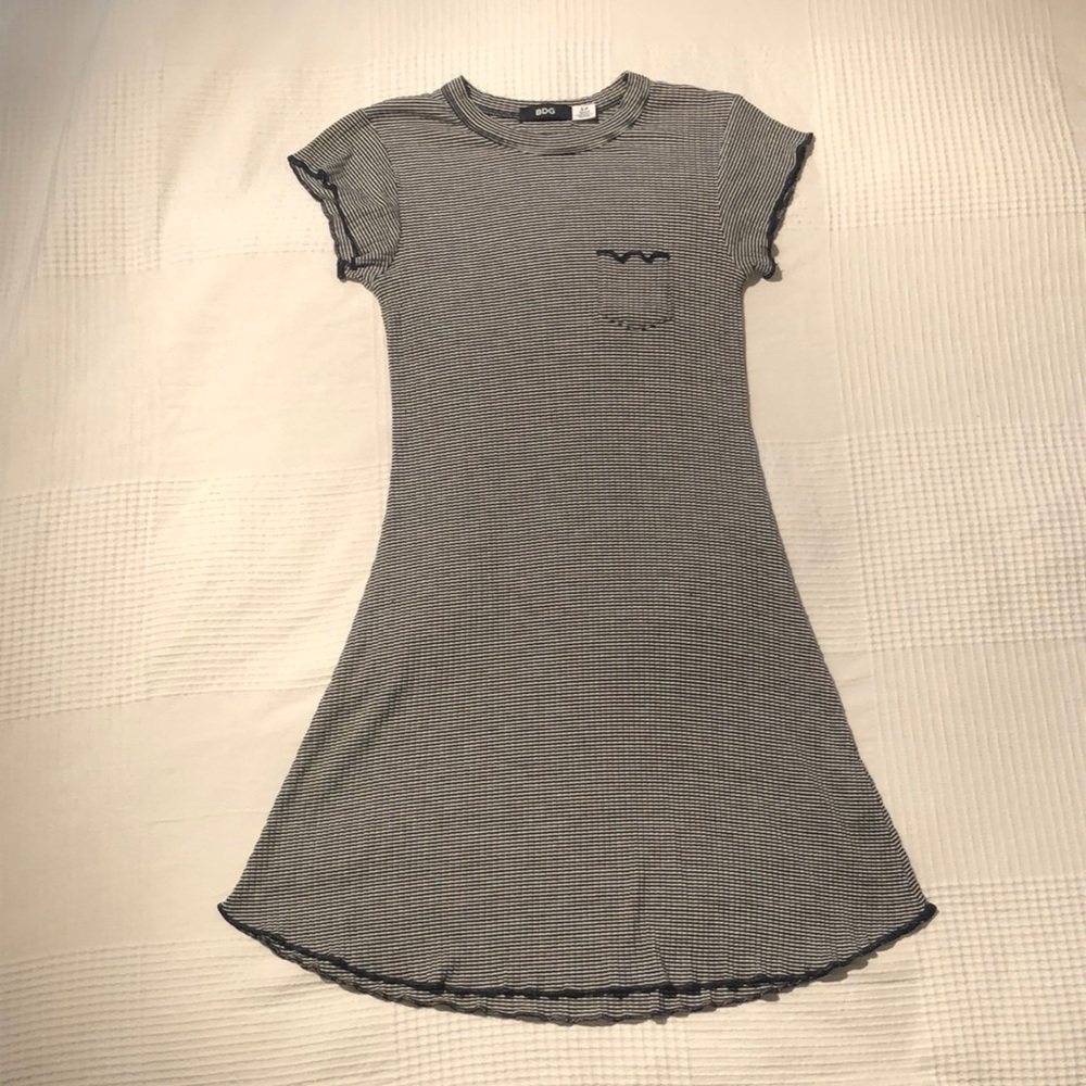 BDG Y2K Striped Ribbed Mini Dress